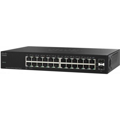SG112-24-EU Коммутатор 24-портовый, гигабитный Cisco SG112-24 COMPACT 24-port Gig Switch-2 Mini-GBIC Ports