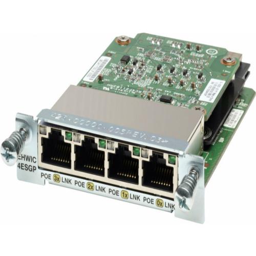 EHWIC-4ESG-P= Модуль Four port 10/100/1000 Ethernet switch interface card w/PoE
