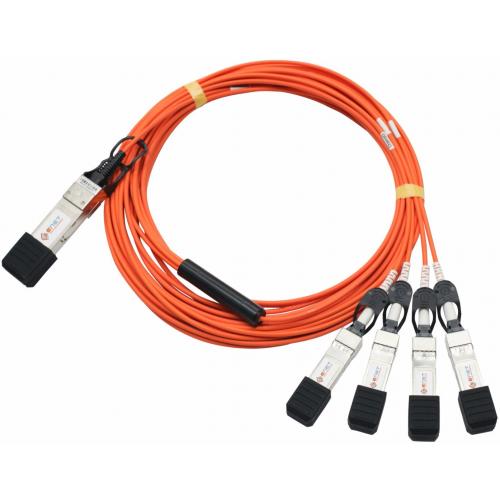 QSFP-4X10G-AOC10M= Кабель 40GBASE Active Optical QSFP to 4SFP breakout Cable, 10m